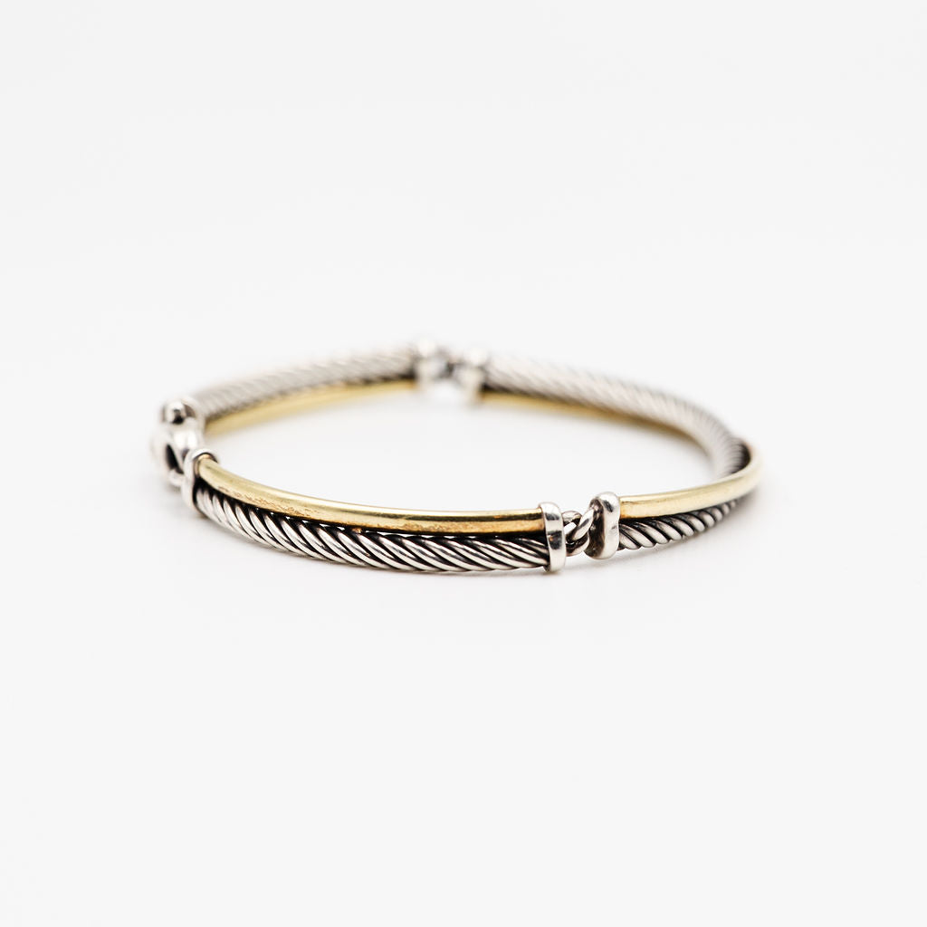 Bracelet DAVID YURMAN Crossover en argent et or jaune