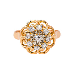 Bague Marguerite Or rose Diamant