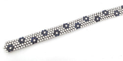 Bracelet Souple en or blanc, saphirs et diamants