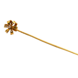 Pique à cravate en or jaune et diamant
