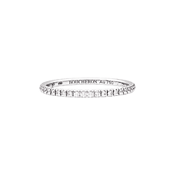 Bague Boucheron, « Epure », or blanc, diamants.