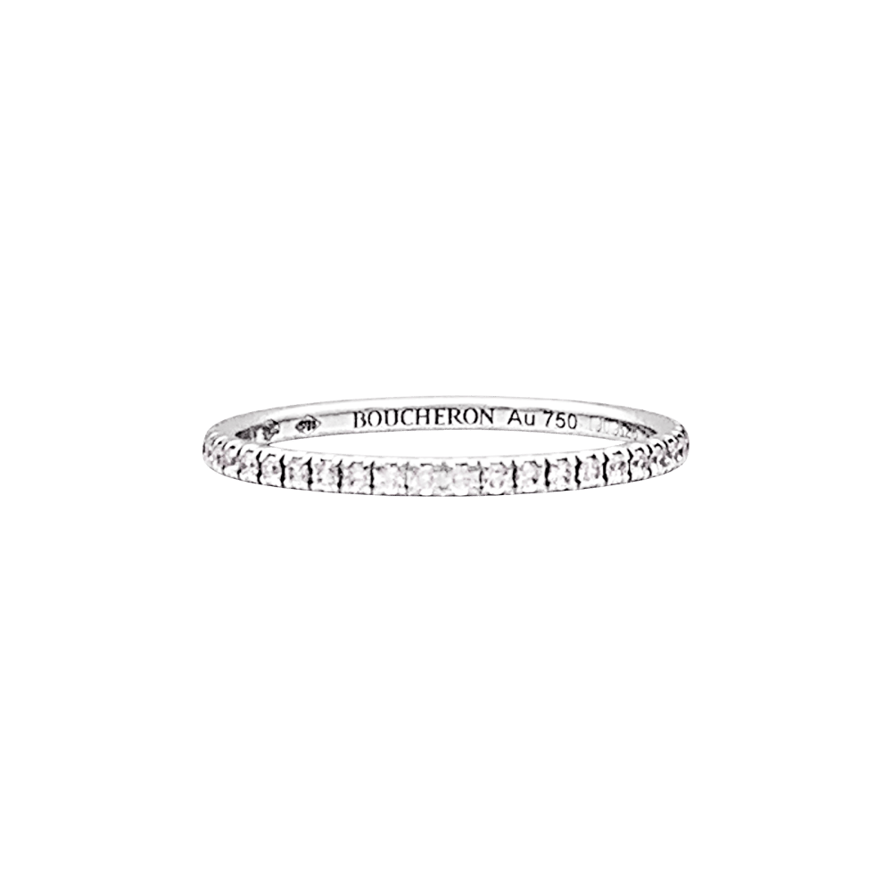 Bague Boucheron, « Epure », or blanc, diamants.