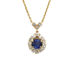 Collier Pendentif MAUBOUSSIN en or jaune, saphir et diamants