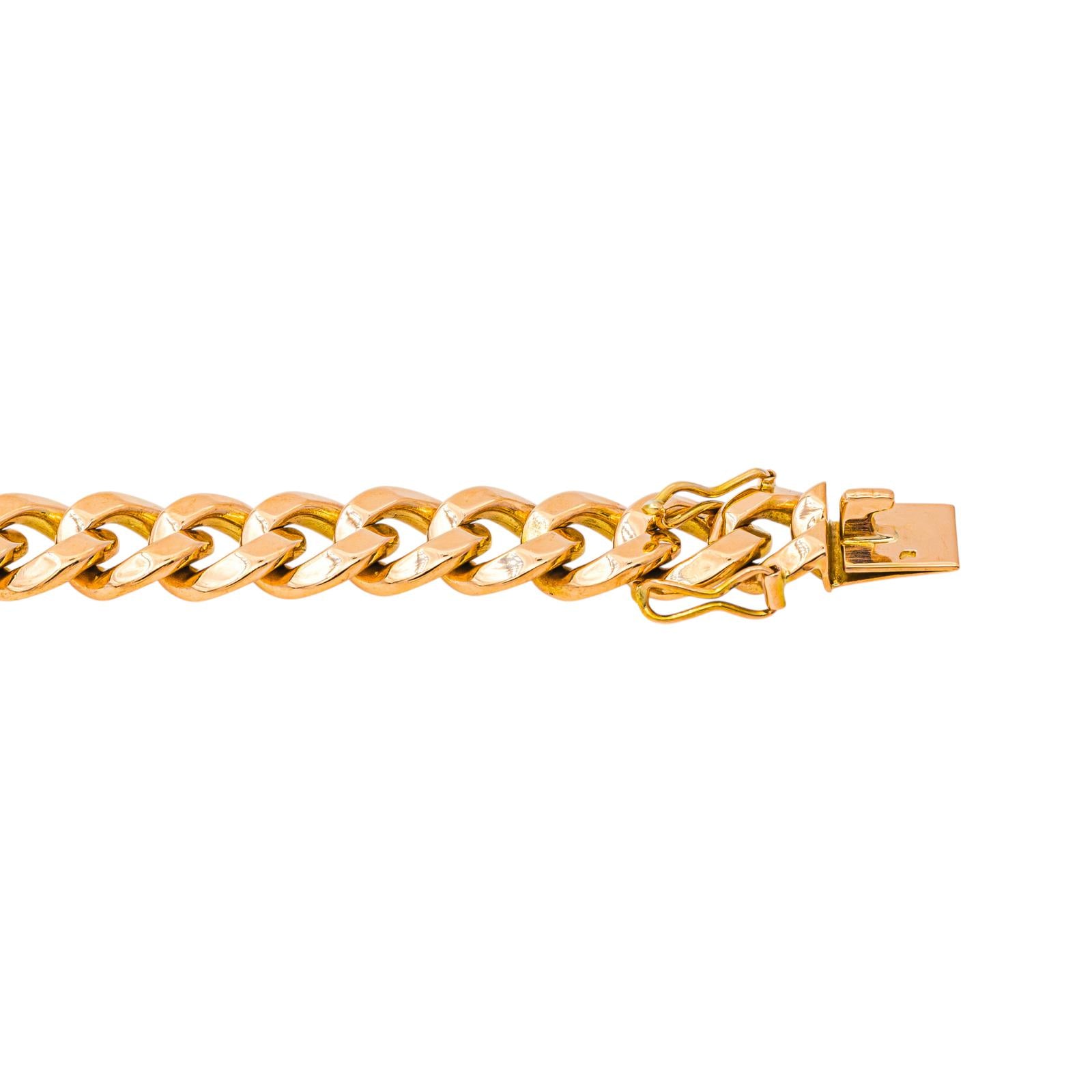 Bracelet Maille Gourmette Or rose