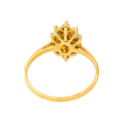 Bague Marquise Or jaune Rubis