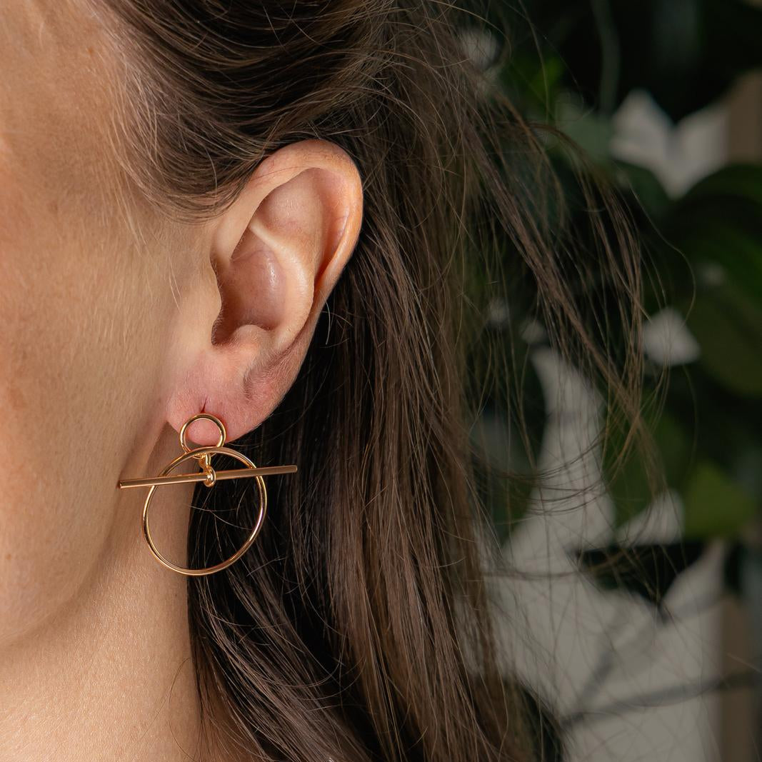 Hermès Boucles d'oreilles Loop Or rose