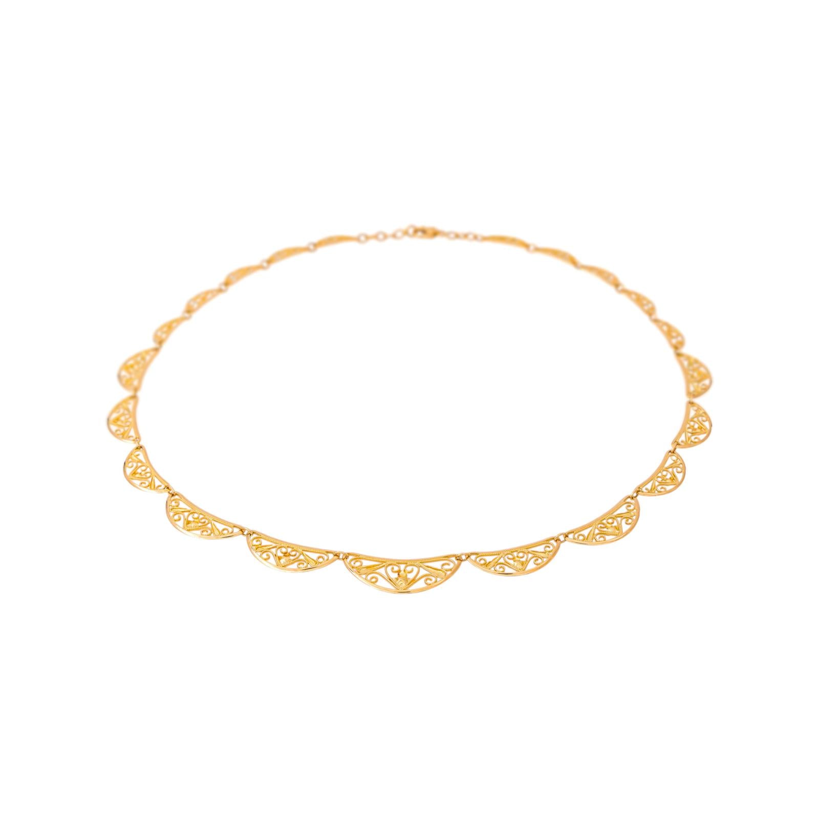 Collier Maille filigrane Or jaune