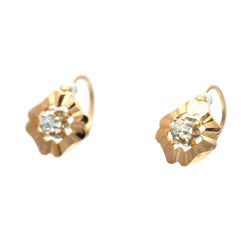 Boucles d'oreilles Dormeuses en or jaune et saphirs