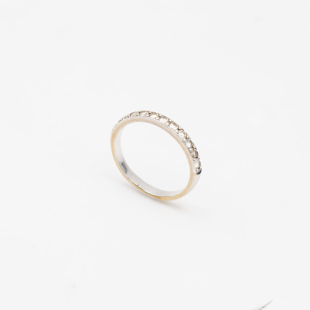 Bague Alliance en or blanc et diamants
