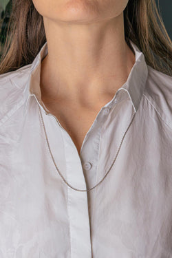 Collier Maille forçat Or blanc