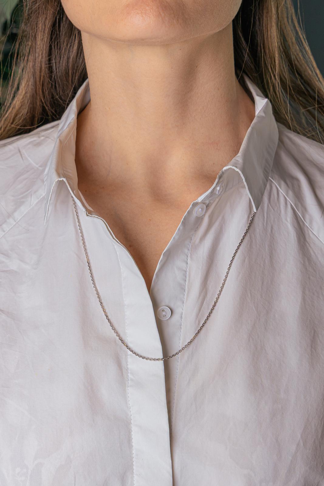 Collier Maille forçat Or blanc
