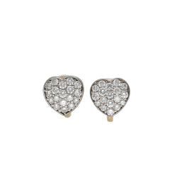 Boucles d'oreilles Clips en or blanc, or jaune et diamants