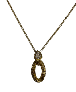 PENDENTIF SUR CHAINE BOUCHERON SERPENT DE BOHEME OR 18K ET DIAMANTS