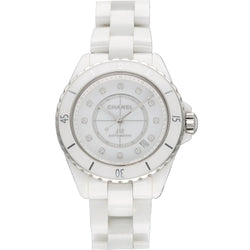 Montre CHANEL "J12" en céramique et diamants