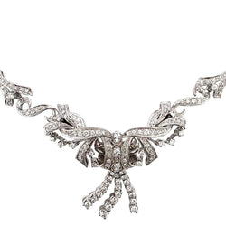 Collier Plastron en or blanc et diamants