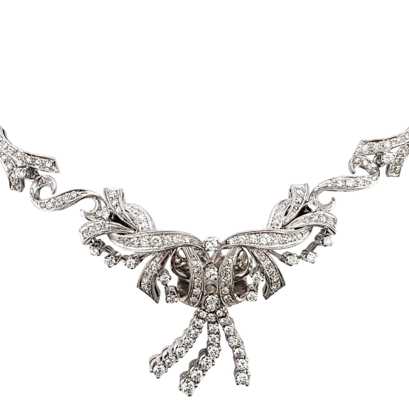 Collier Plastron en or blanc et diamants