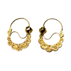 Boucles d'oreilles Créoles en or polychrome
