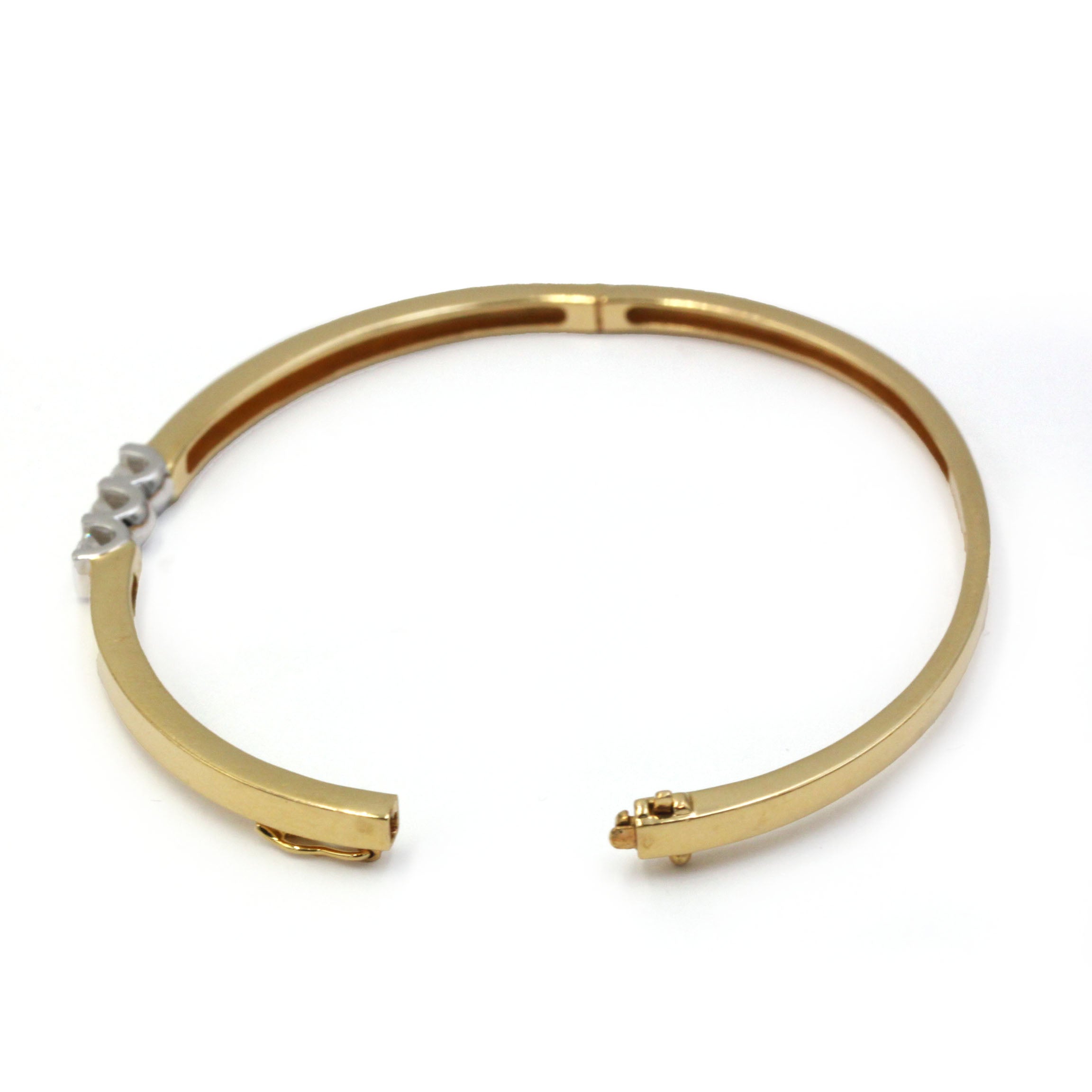 Bracelet Jonc en or jaune et diamants