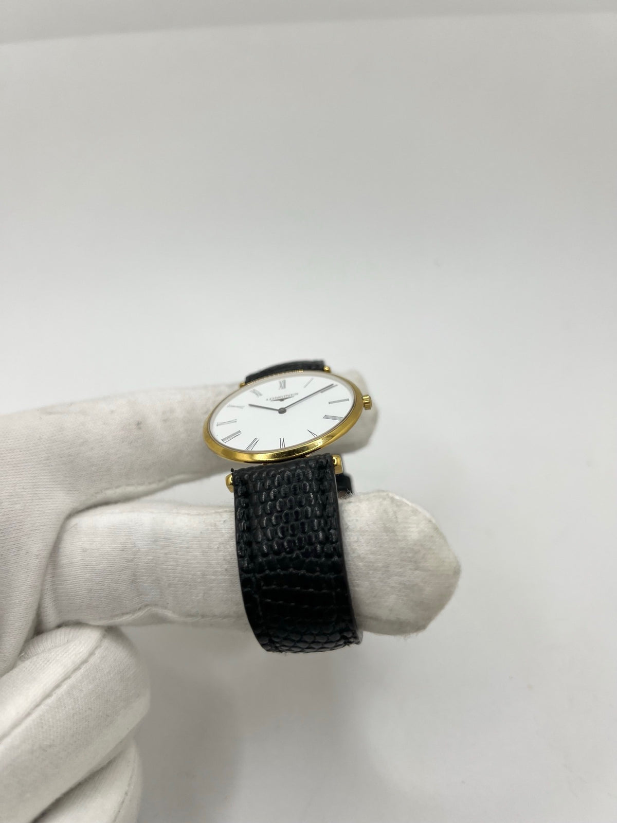 Montre LONGINES La Grande Classique plaqué or, acier et cuir