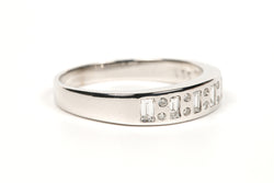 Bague Alliance en or blanc et diamants