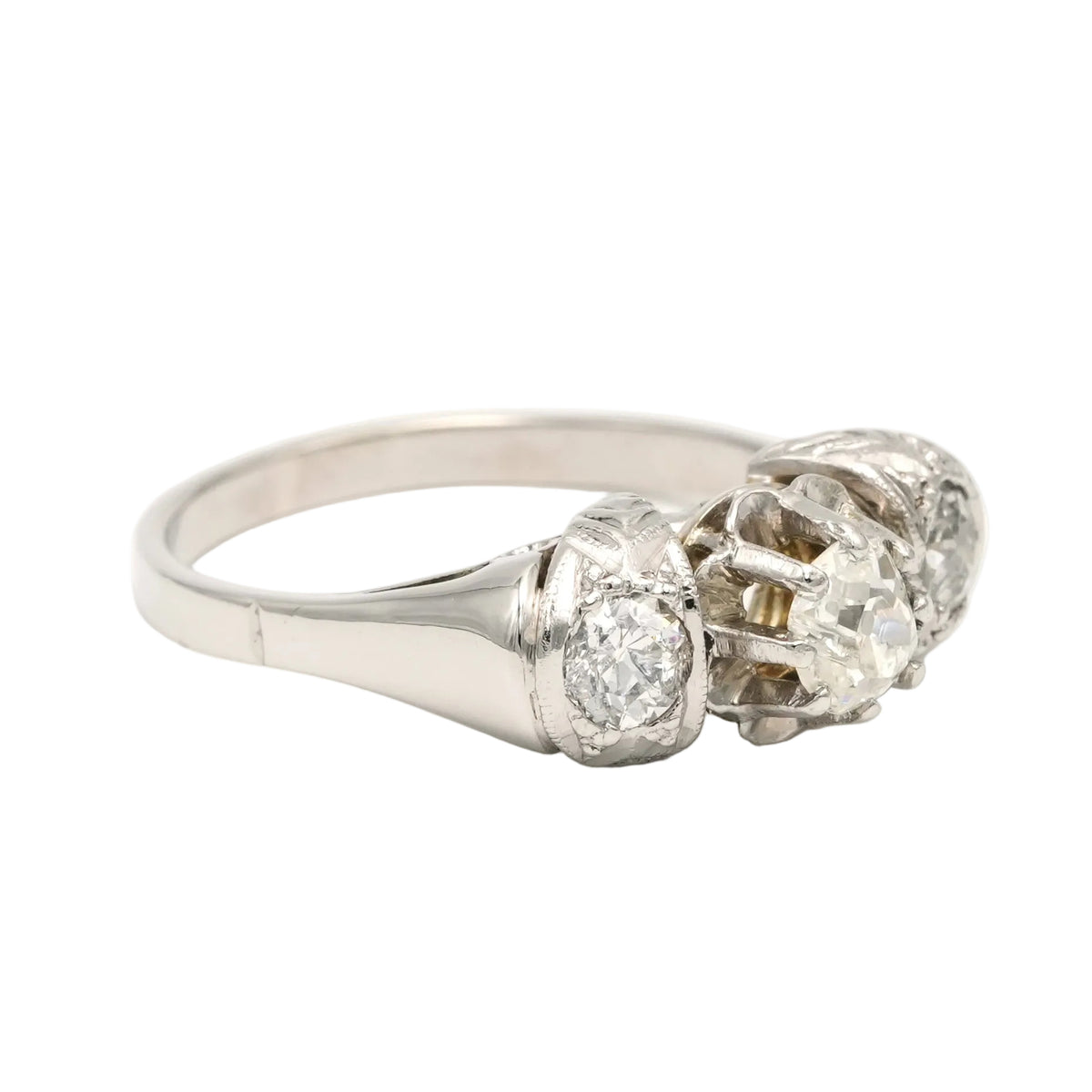 Bague Trilogie en or blanc et diamants