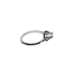 Bague Solitaire en or blanc et diamant