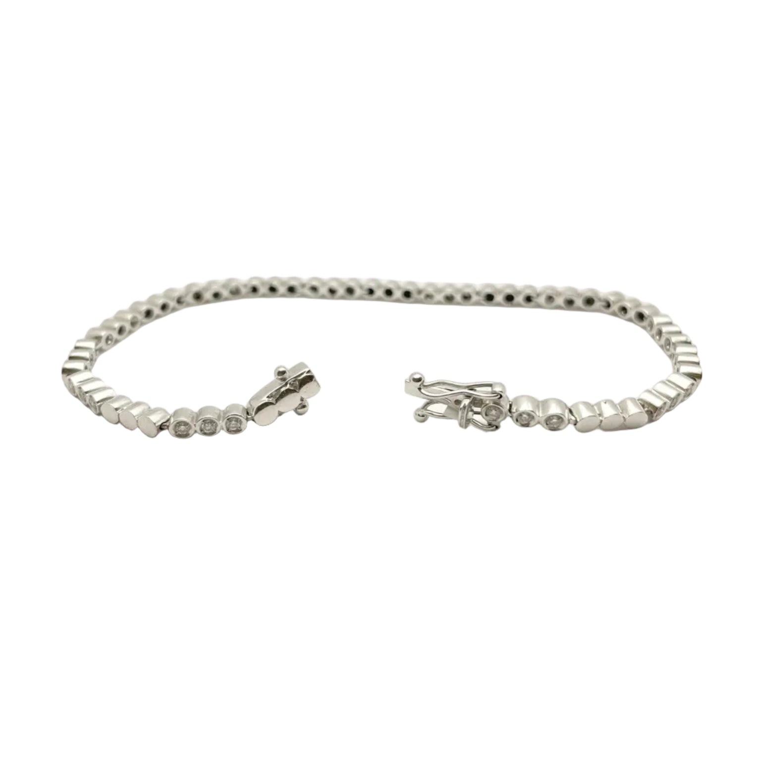 Bracelet Ligne en or blanc et diamants