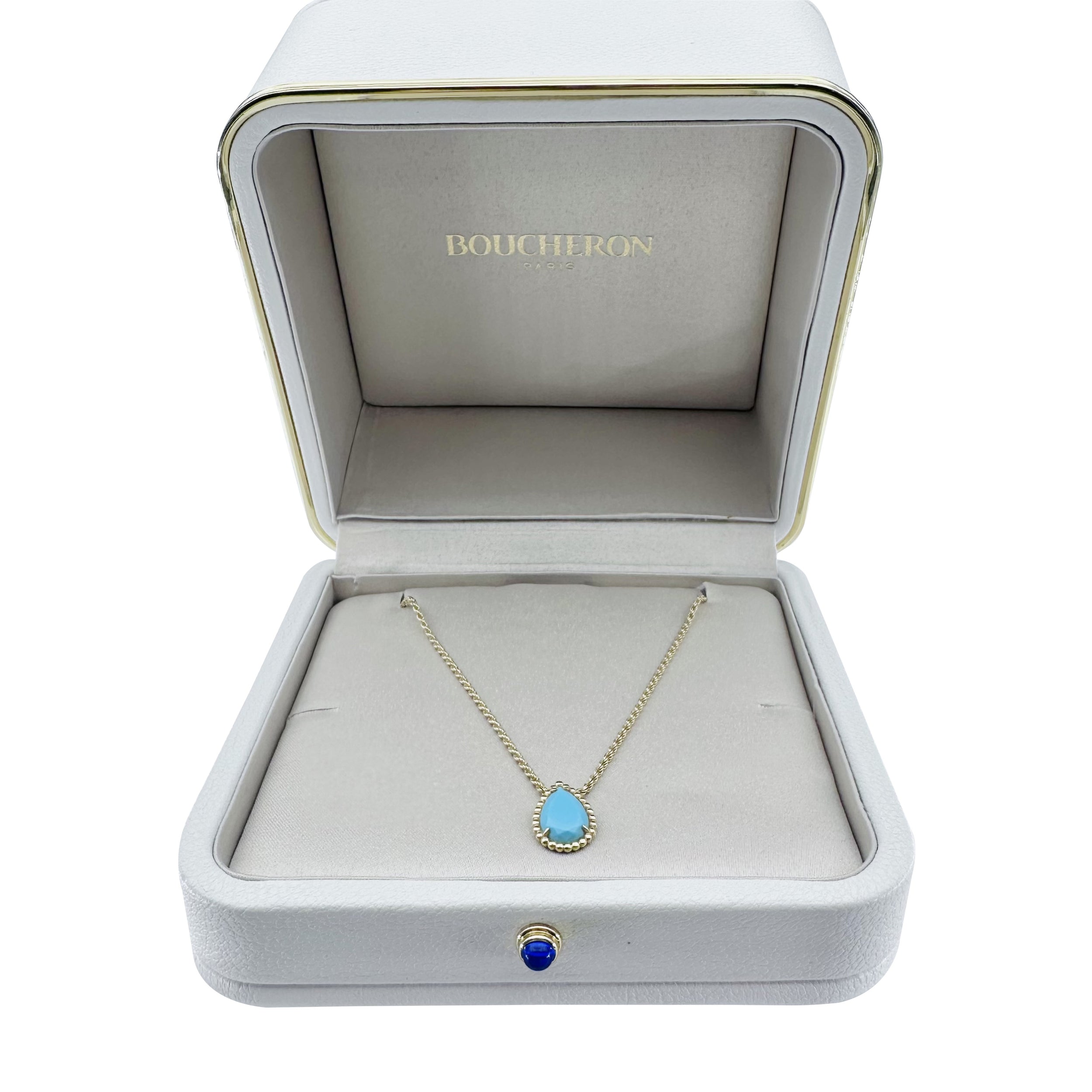 Collier Pendentif BOUCHERON "Serpent Bohème" en or jaune et turquoise