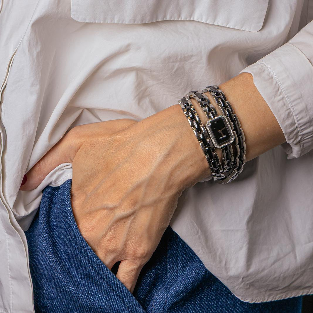 Montre CHANEL Première Céramique en acier, céramique  et diamants