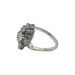 Bague en or blanc et diamants