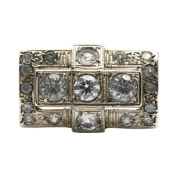 Bague Tank en or jaune et saphirs