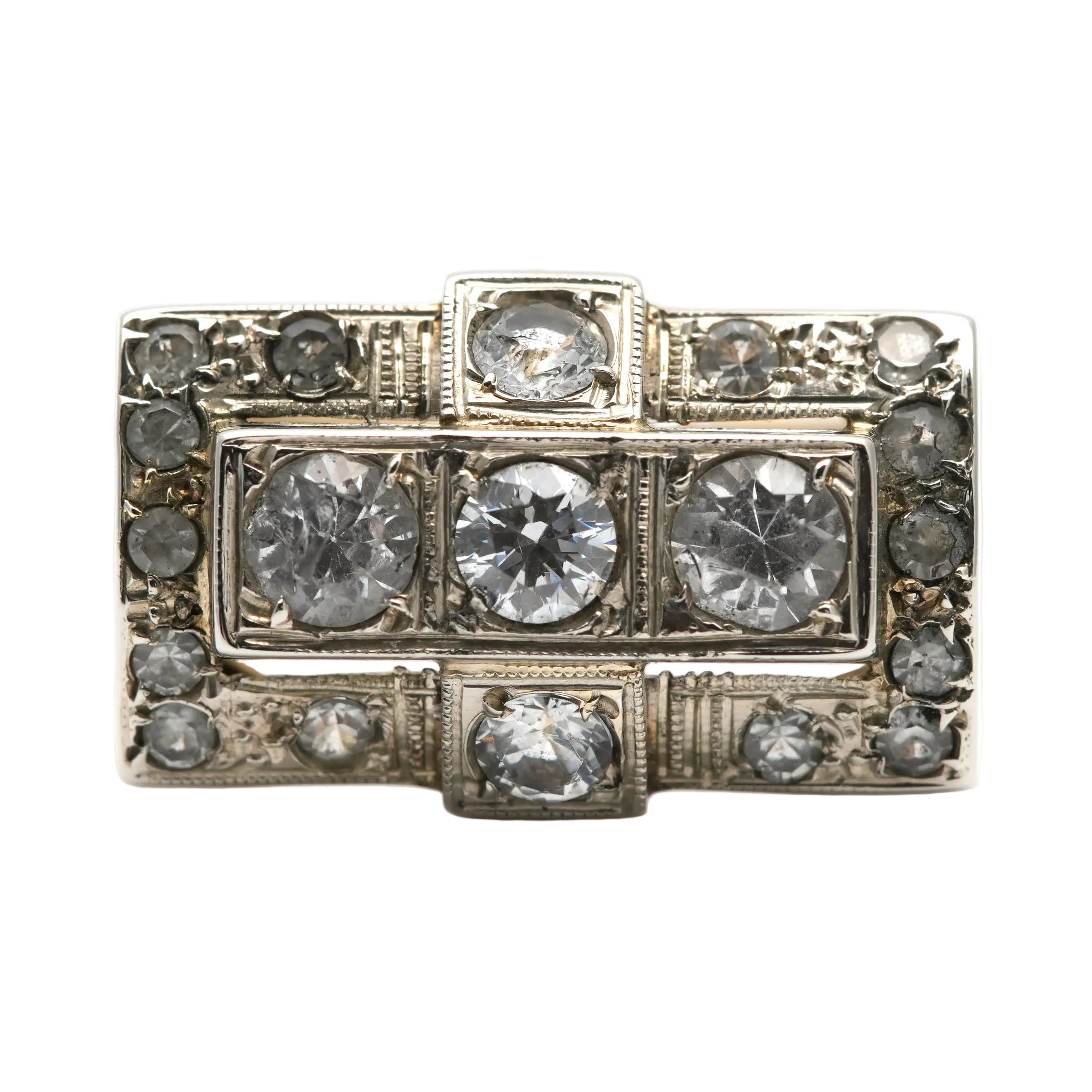 Bague Tank en or jaune et saphirs