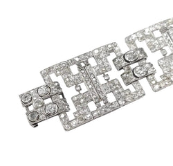 Bracelet en or blanc, platine et diamants