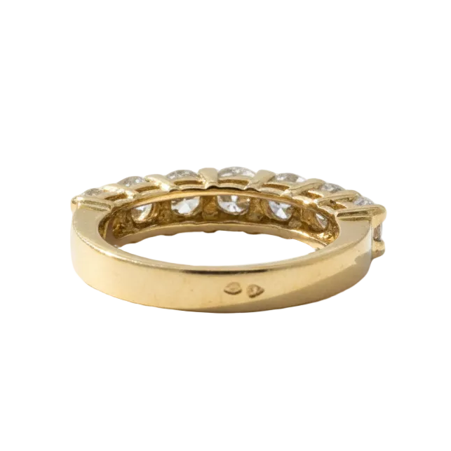 Bague Alliance en or jaune et diamants