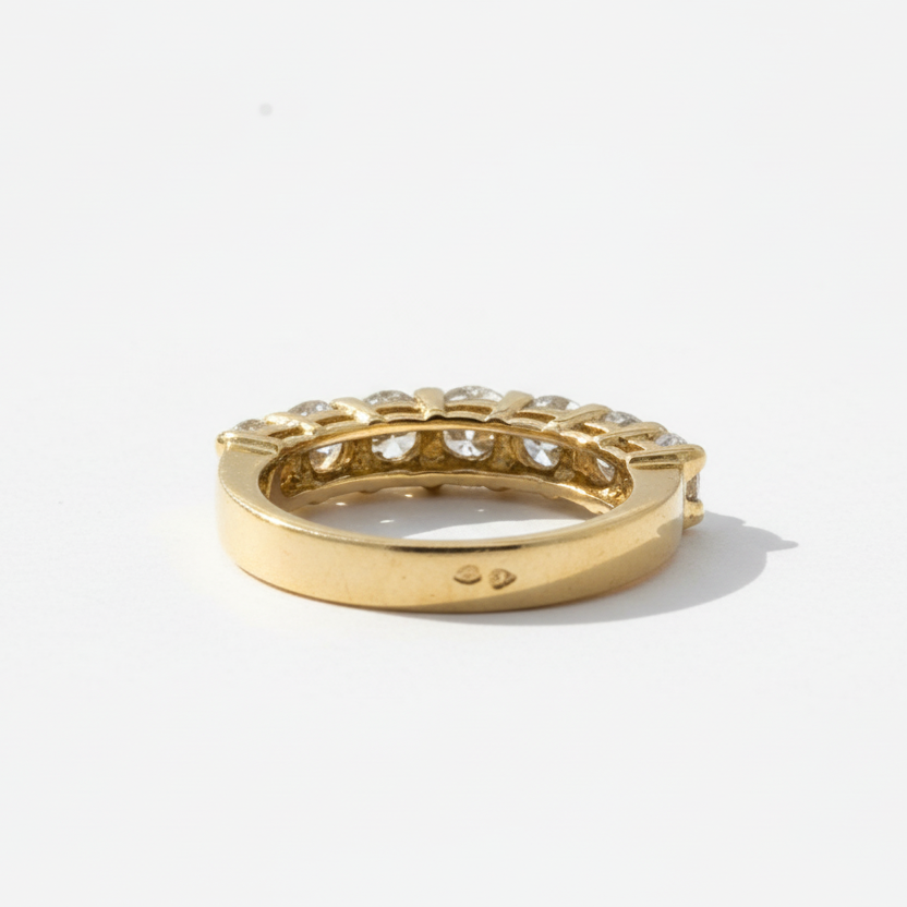 Bague Alliance en or jaune et diamants