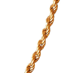 Important collier en or jaune, maille corde doublée