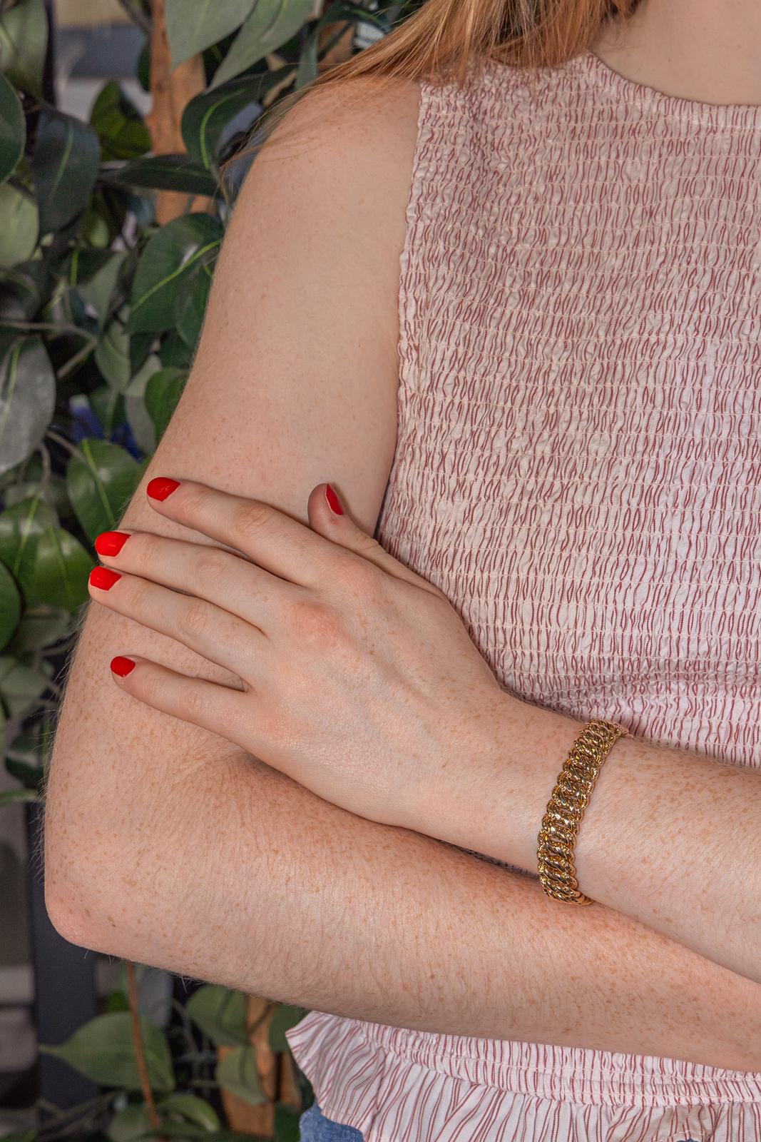 Bracelet Maille américaine Or rose