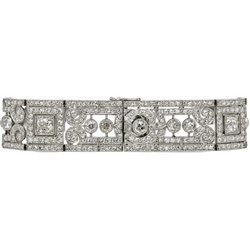 Bracelet Manchette en platine et diamants