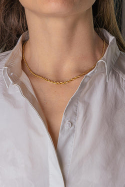 Collier Maille Corde Or jaune
