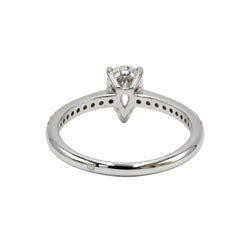 Bague Solitaire en or blanc et diamants