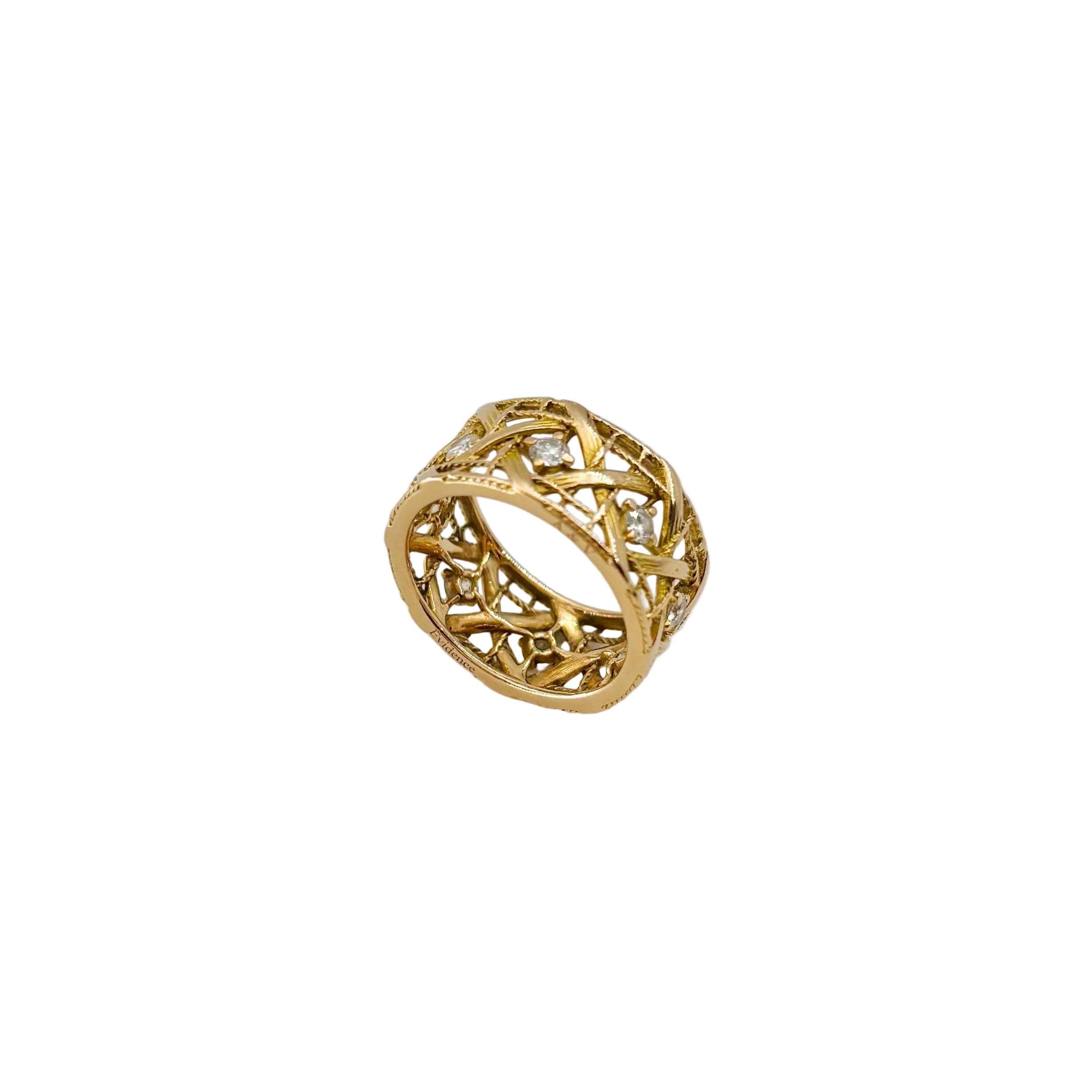 Bague DIOR "My Dior" GM en or jaune et diamants