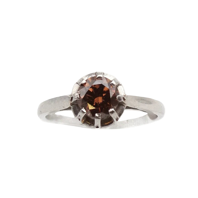 Bague Solitaire en platine et diamant