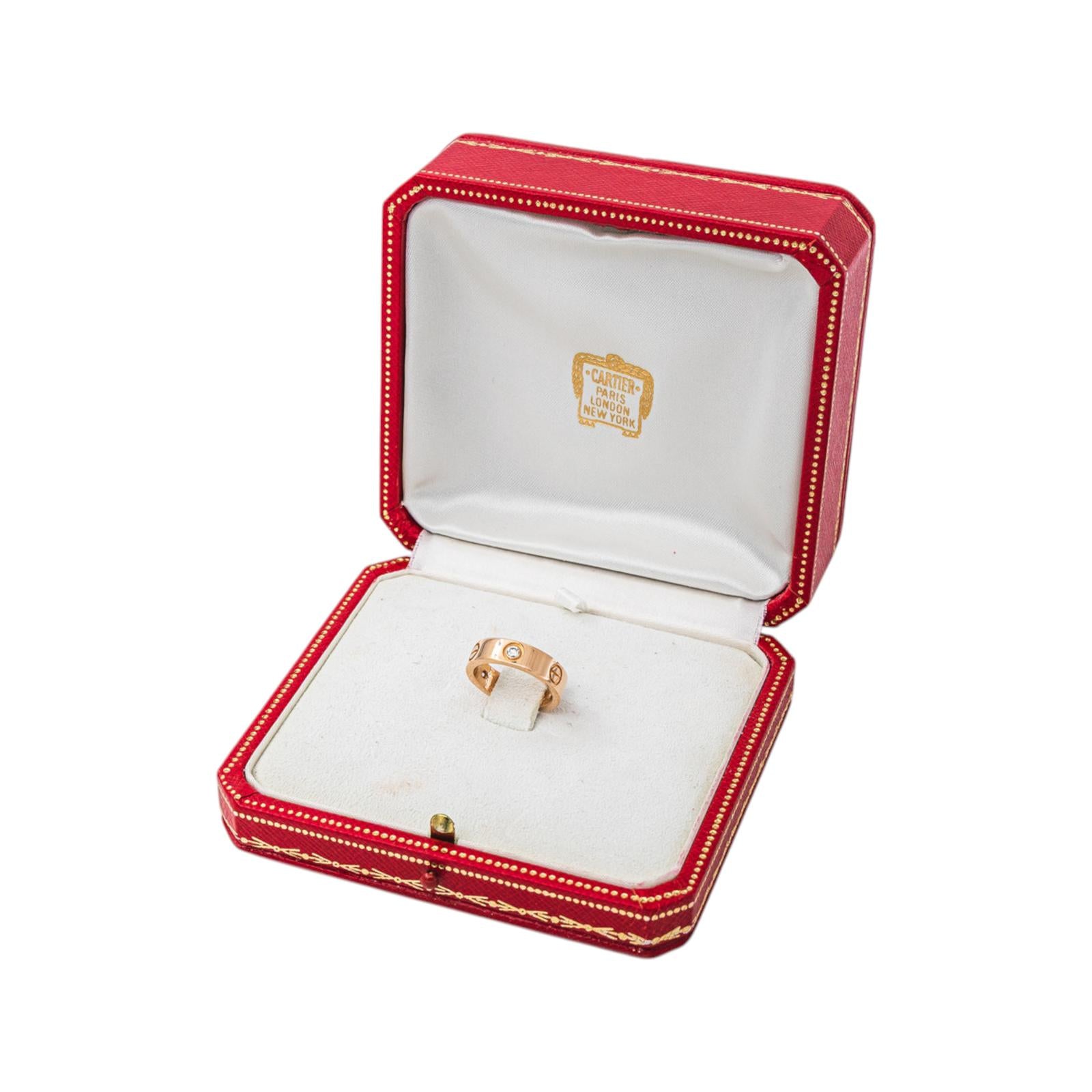 Cartier Bague Love Or rose Diamant