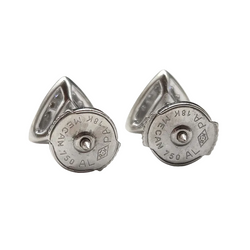 Boucles d'oreilles Puces en or blanc et diamants