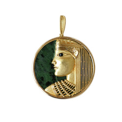 Pendentif JEAN & PIERRE BELLIN en or jaune et jade