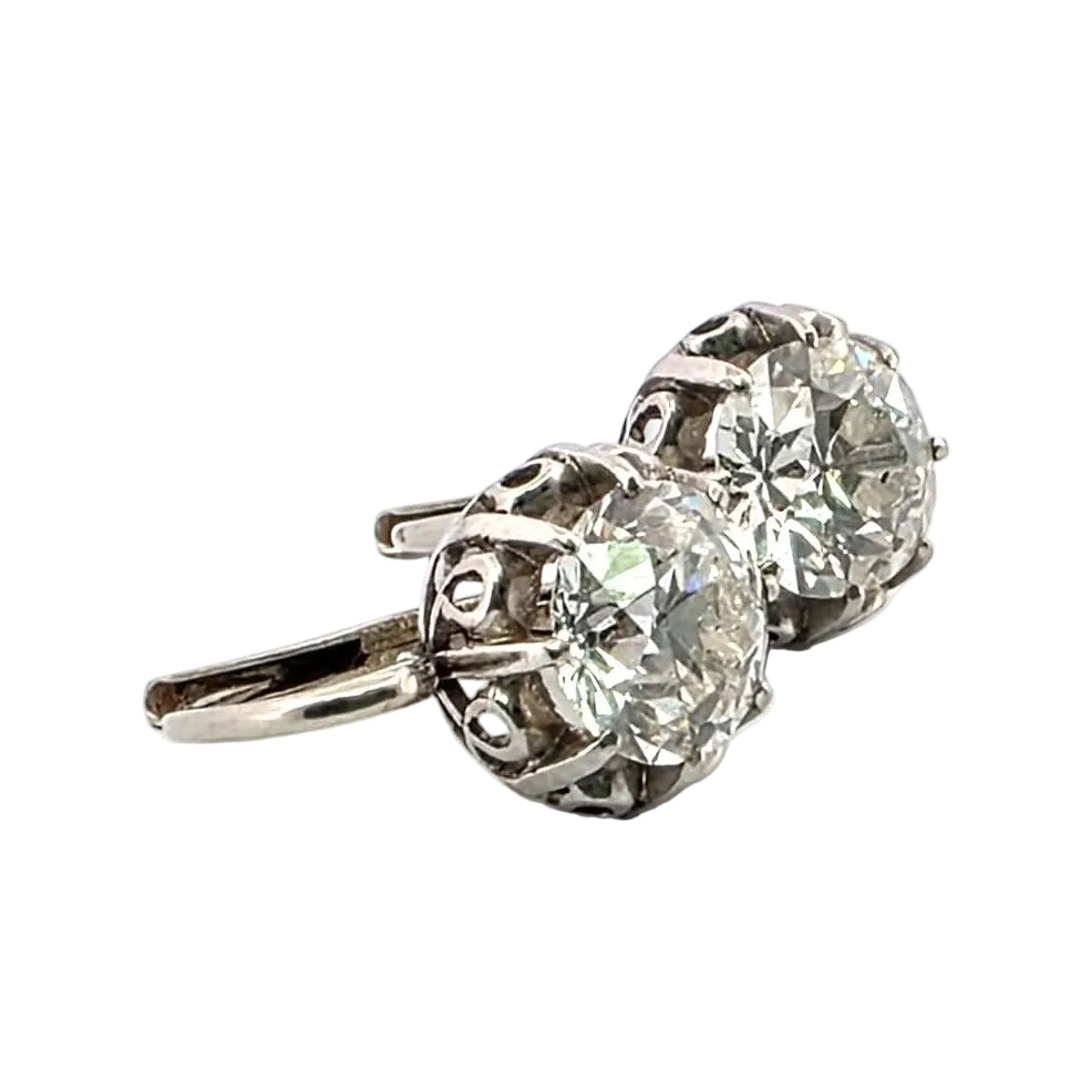 Boucles d'oreilles Dormeuses en or blanc et diamants