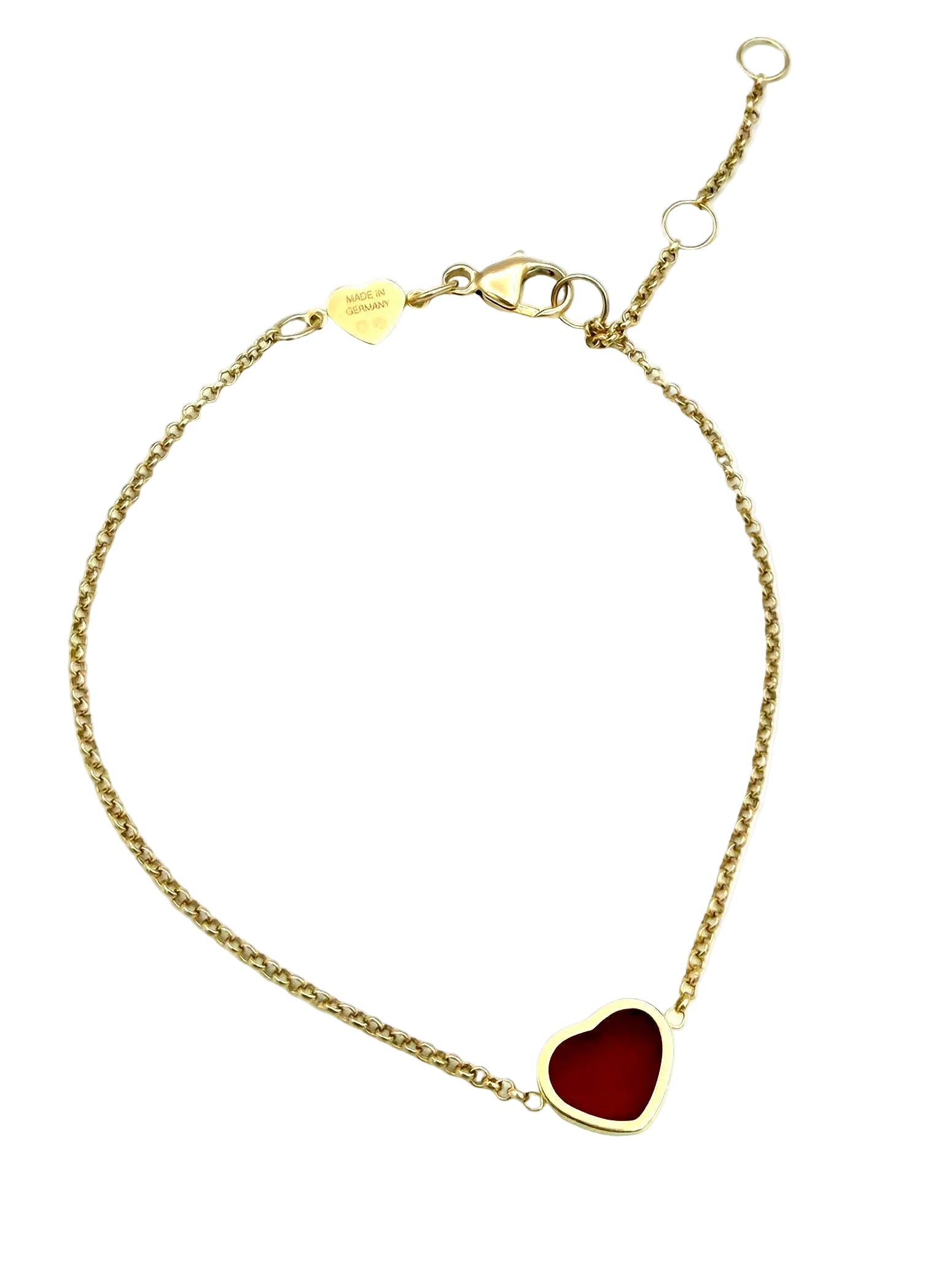 Bracelet CHOPARD "Happy Hearts" en or rose et cornaline