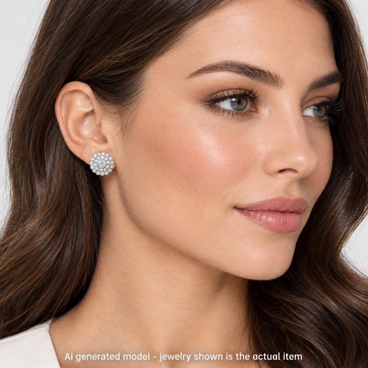 Boucles d'oreilles Dormeuses en or jaune, platine et diamants