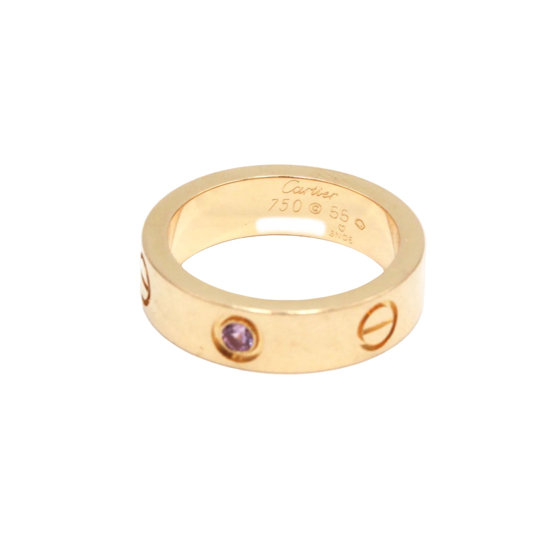 Bague Alliance CARTIER "Love" en or rose et saphir