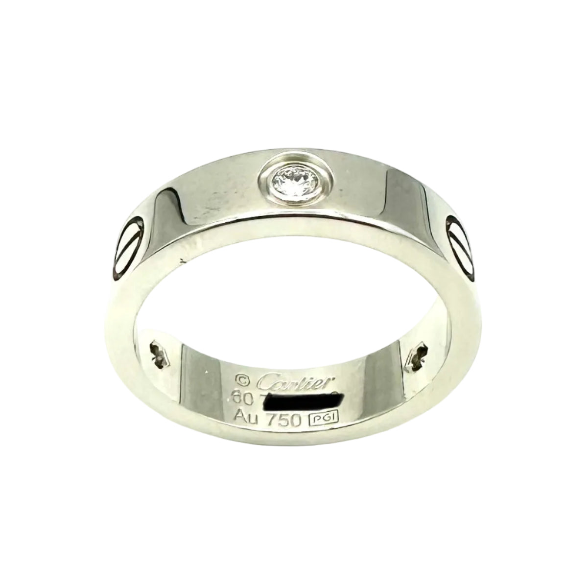Bague Alliance CARTIER "Love" en or blanc et diamants